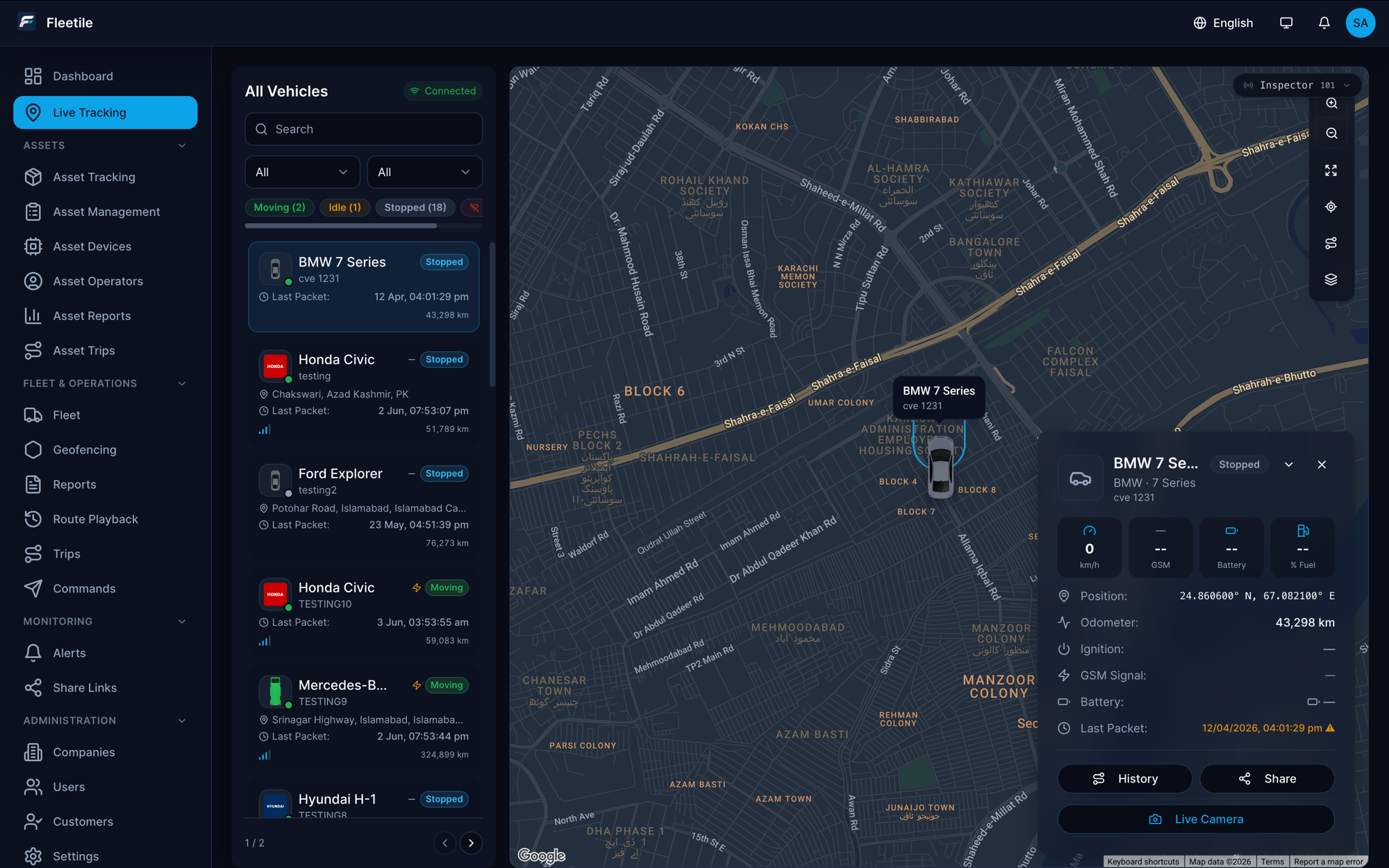 Live Tracking