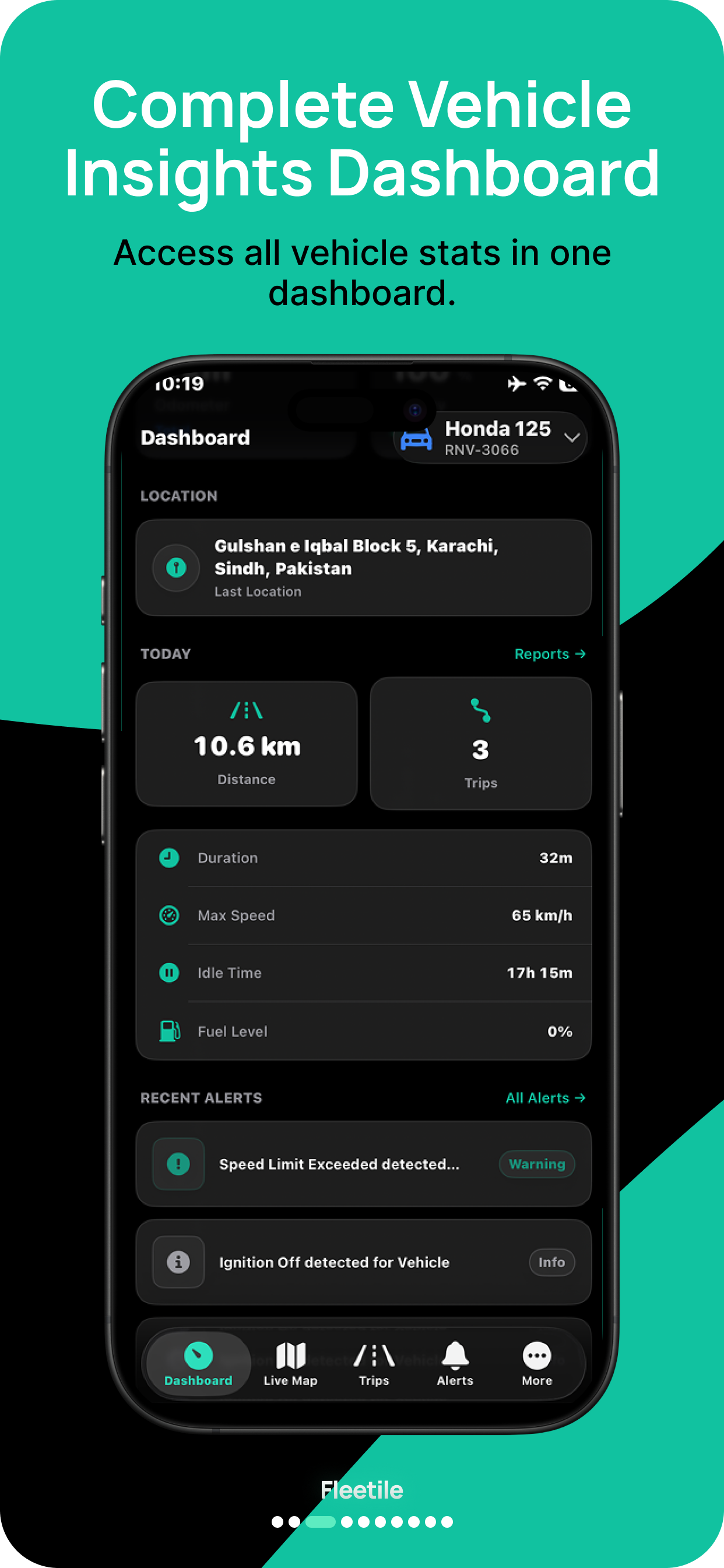 Fleetile mobile app
